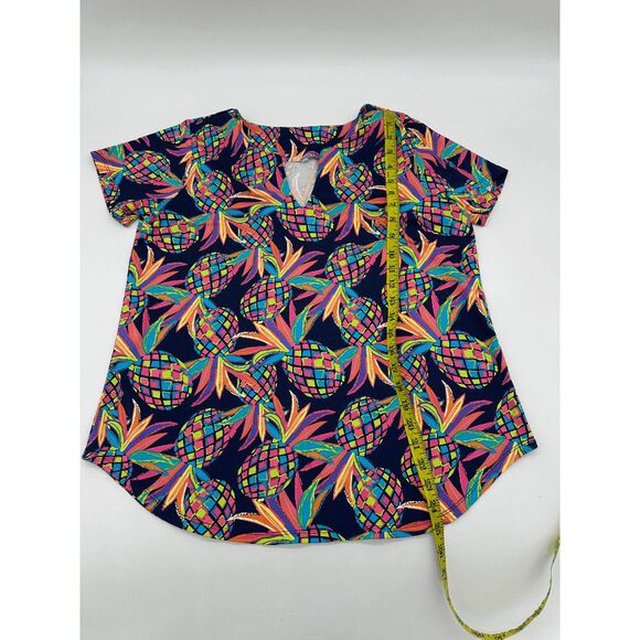Lulu B Top for Women Pineapples Neon Print Sz M/L* UPF 50 Sun Protection - Picture 5 of 5